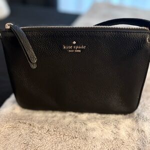 Kate Spade Black Leather Wristlet